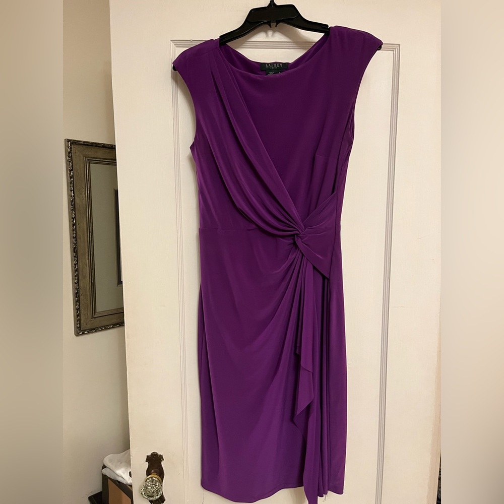 Lauren Ralph Lauren Purple Midi Dress